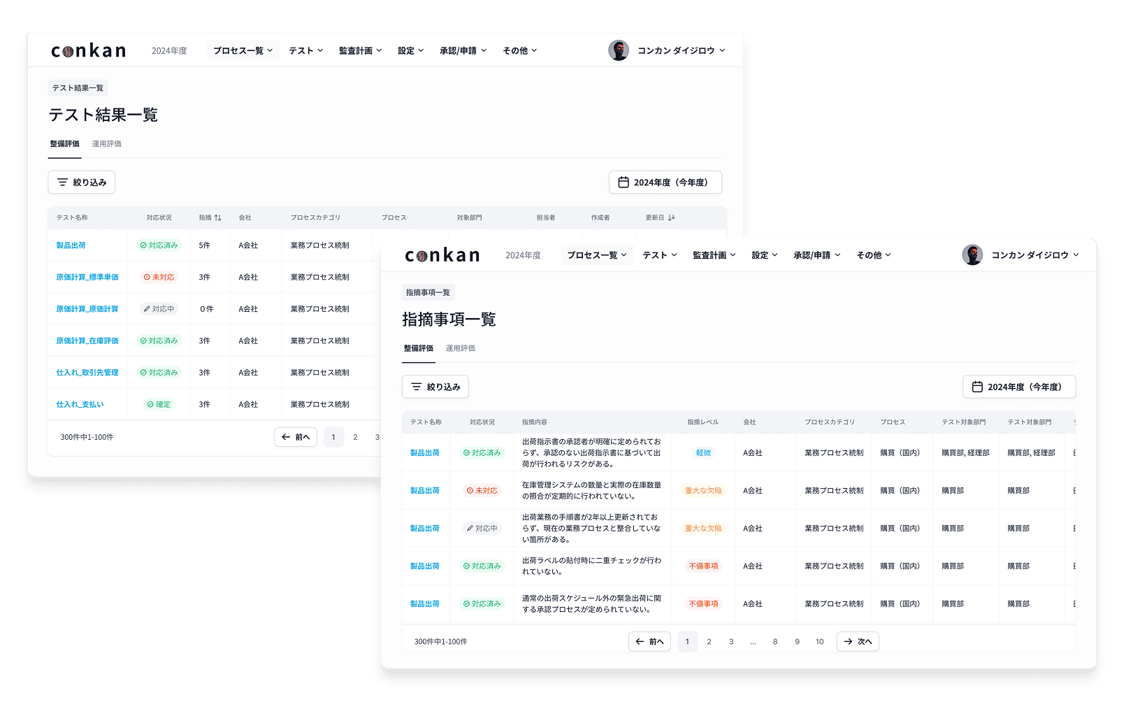 一覧表示画面
